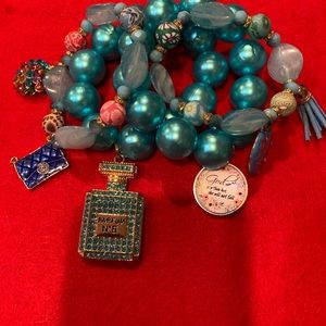 Bracelet set with charms